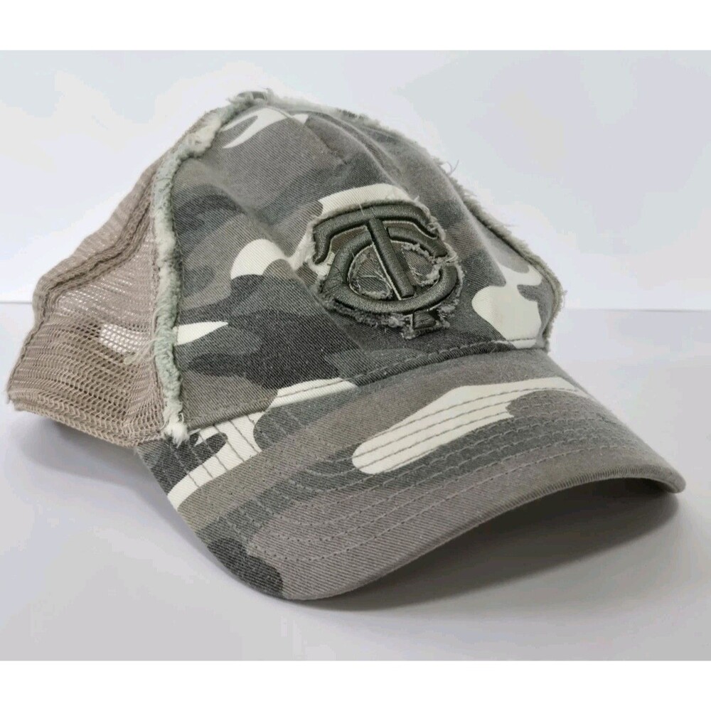 Minnesota Twins Hat New Era Camo Mesh Trucker MLB Baseball